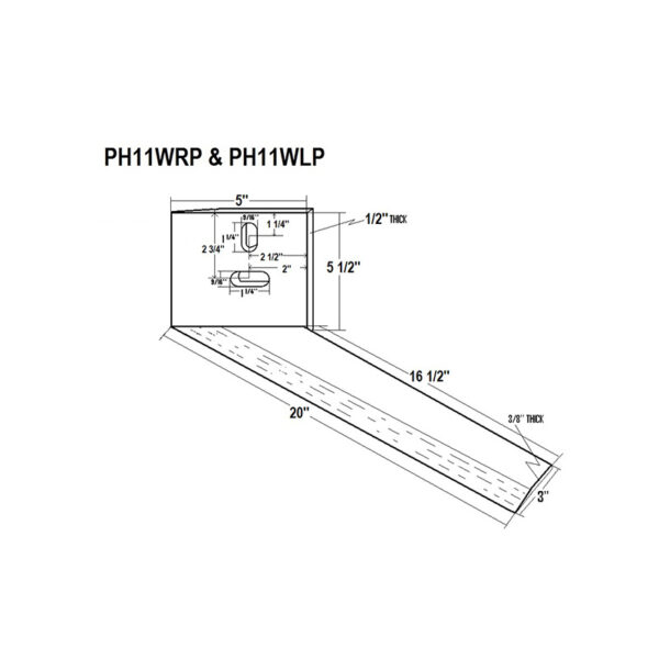 11" Welded Hardfaced Left Side Tender Plant Hoe - Image 3