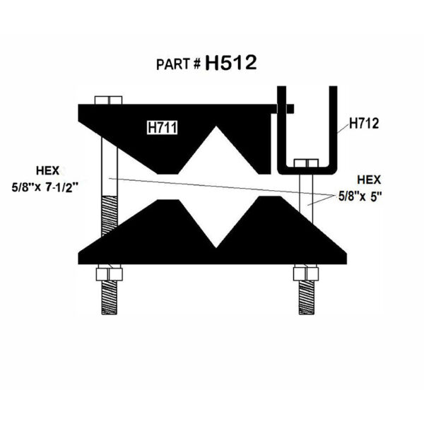 Coil Shank Clamp For The 2-1/4" Diamond Tool Bar x 1" H501 & H502 Shanks - Image 3